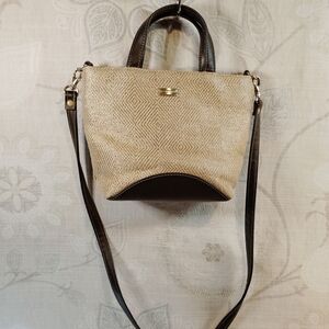 Liz Claiborne Tan and Black Crossbody Bag